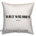Gracie Oaks Bloomfield Simple Coordinates Throw Pillow GRCS2784